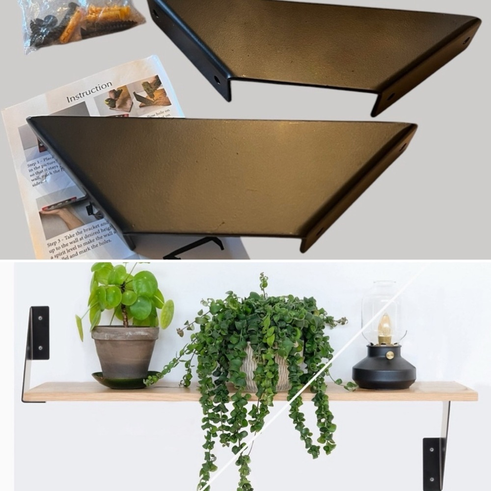 Black Metal Shelf Brackets